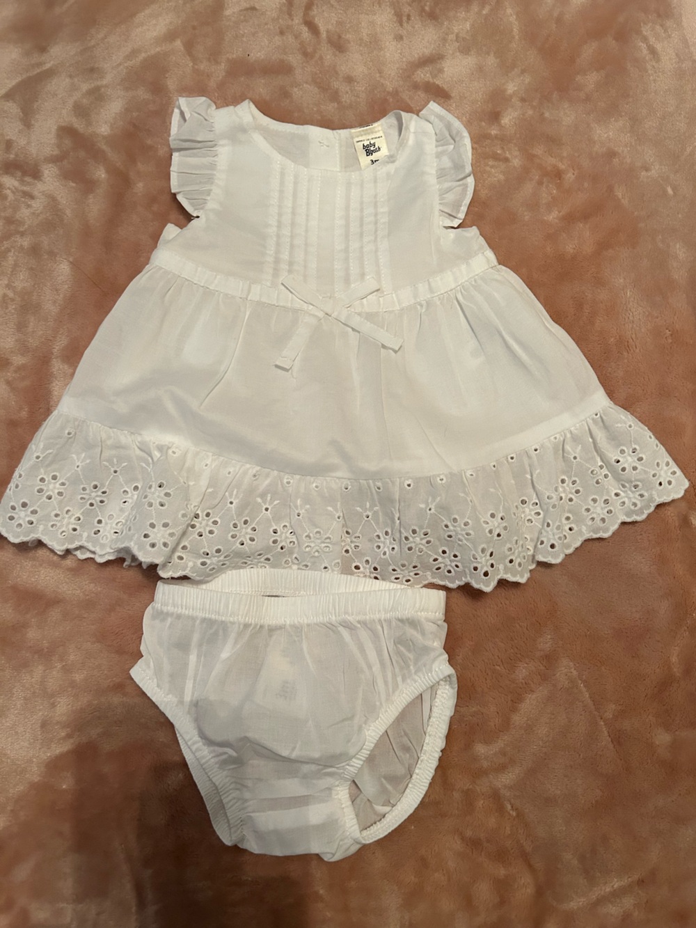 Baby B’gosh White Ruffle-Trim Baby dress